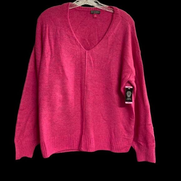 VINCE CAMUTO Women’s Pink Sweater V-Neck New Without Tags Size Small - Picture 10 of 11